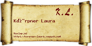 Körpner Laura névjegykártya